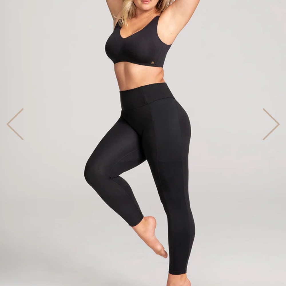 Honeylove Black High-Waist Sculpting Leggings with Side Pocket